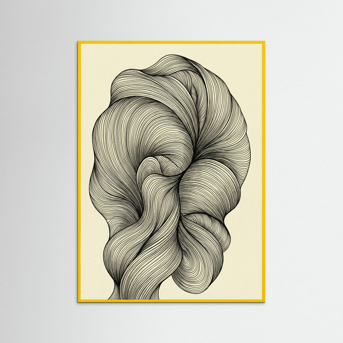 Yellow Wood Undulating Strands