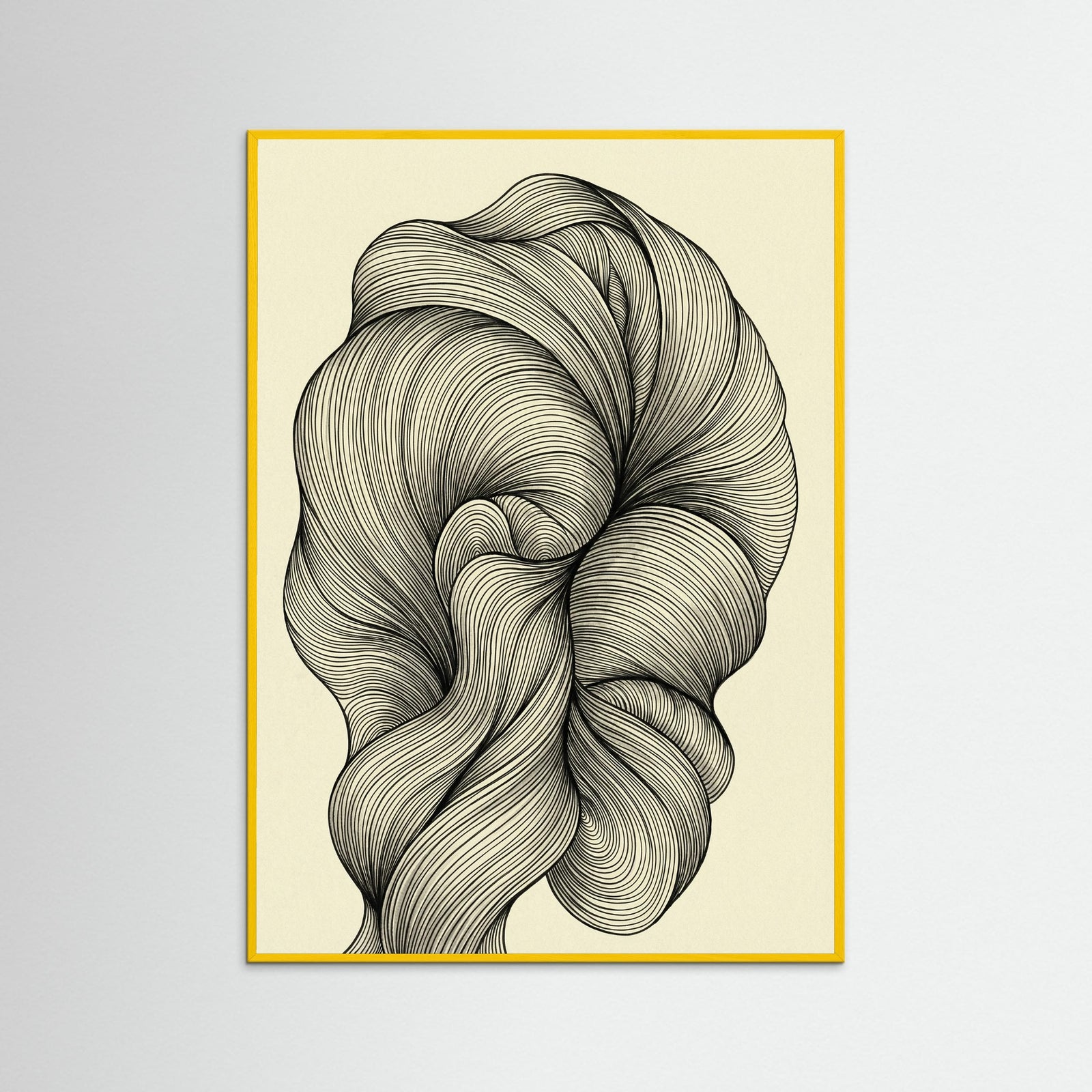 Yellow Wood Undulating Strands