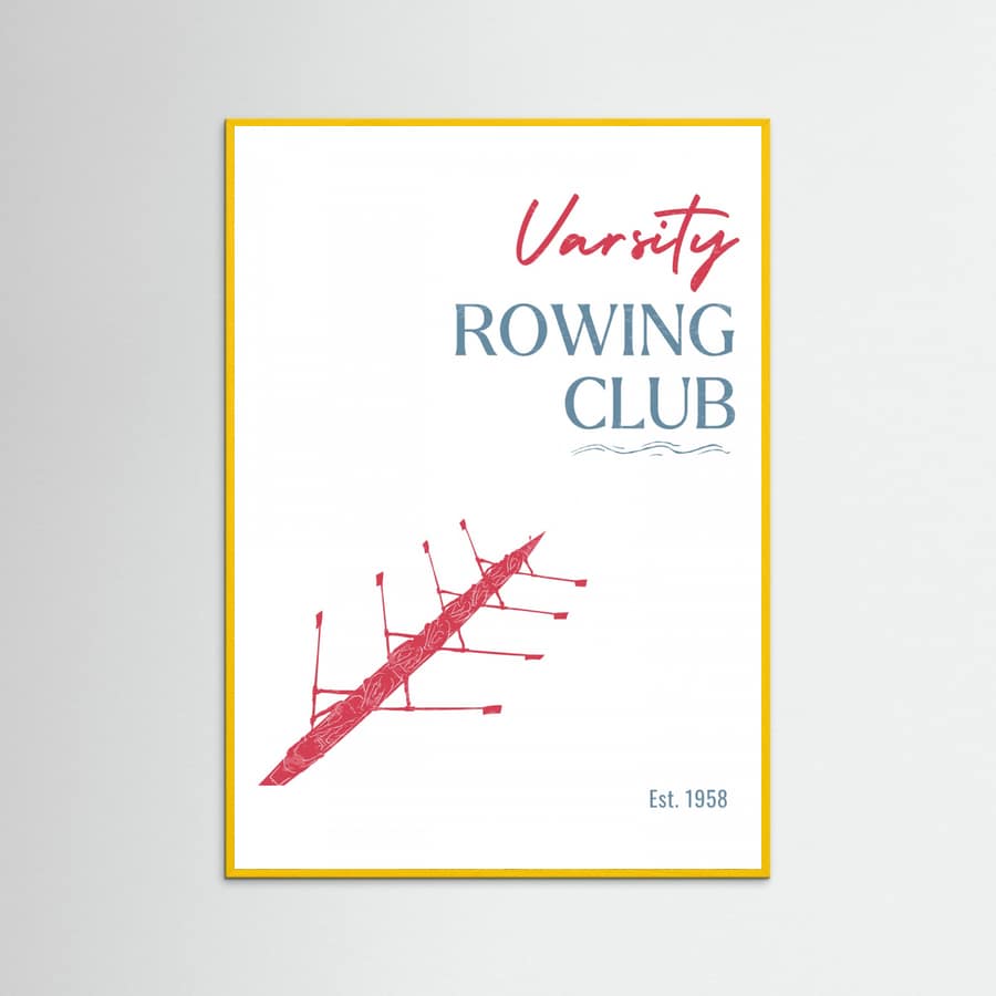 Varsity Rowing Club -juliste – juliste ja taidepainatus
