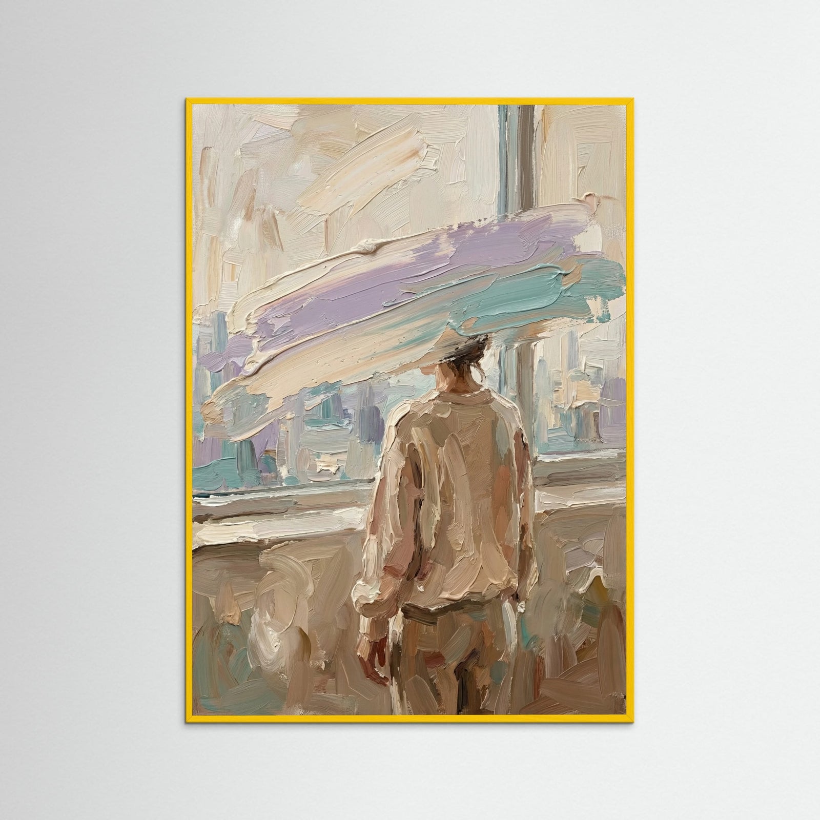 Yellow Wood Veiled Gaze Portrait