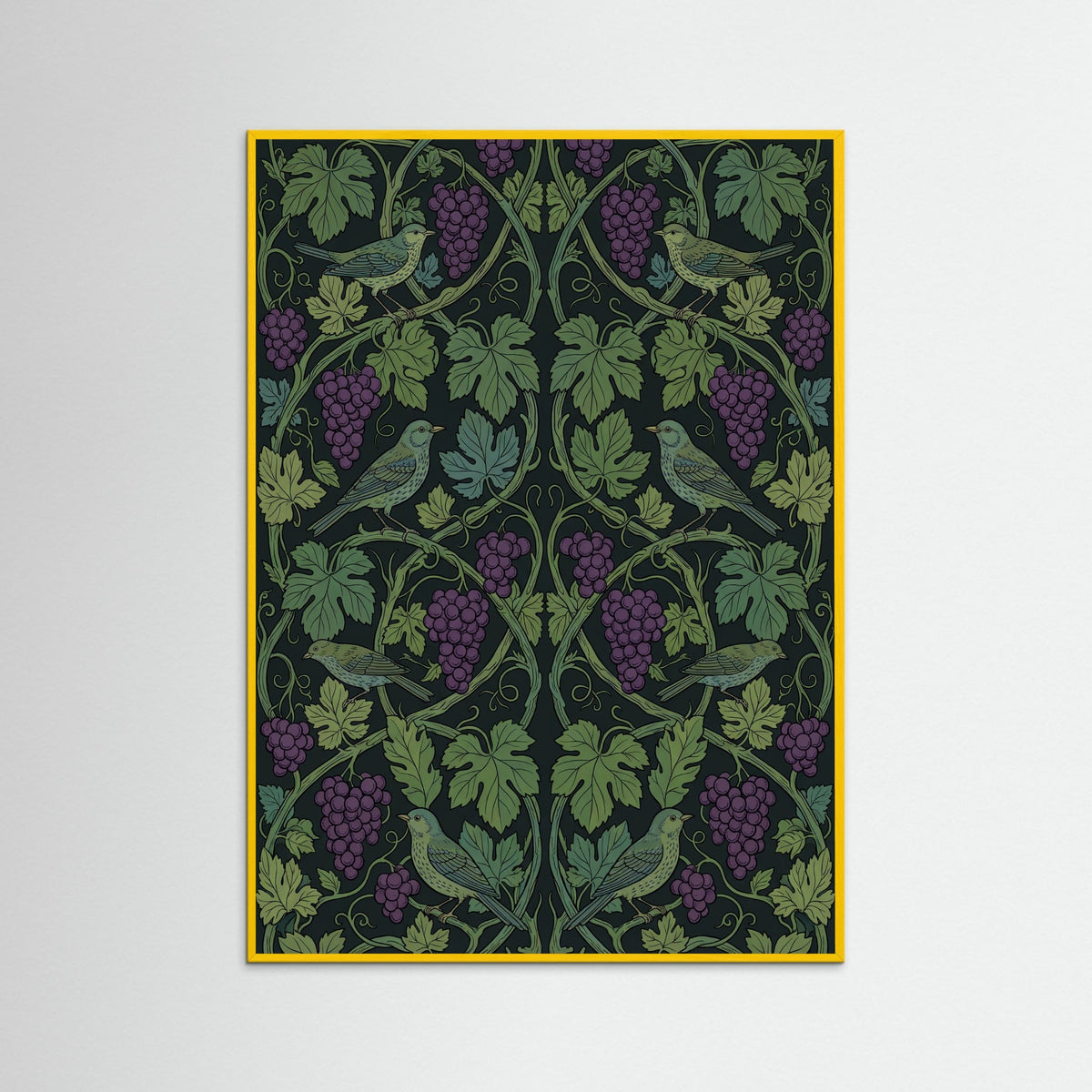 Yellow Wood Verdant Bloom Pattern