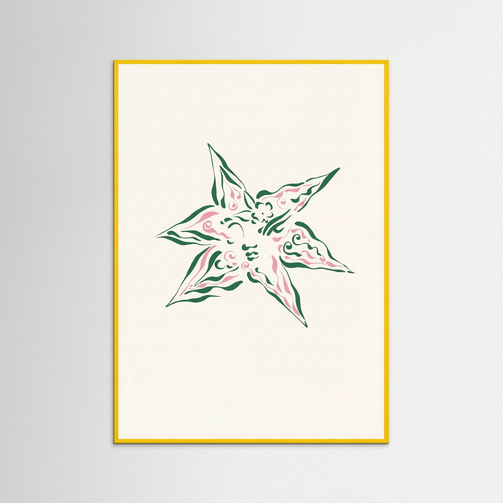 Yellow Wood Verdant Bloom Star