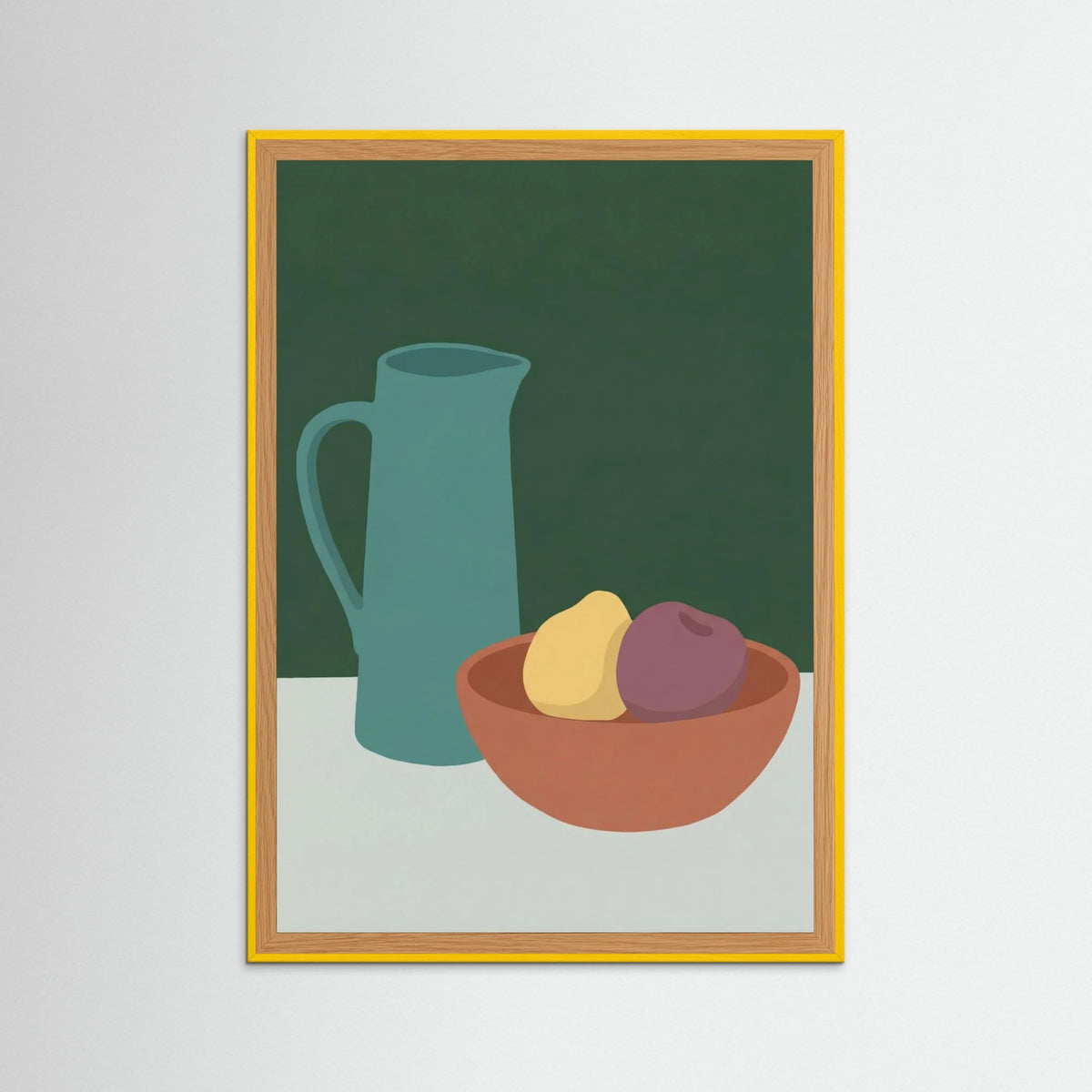 Yellow Wood Vessels and Fruit