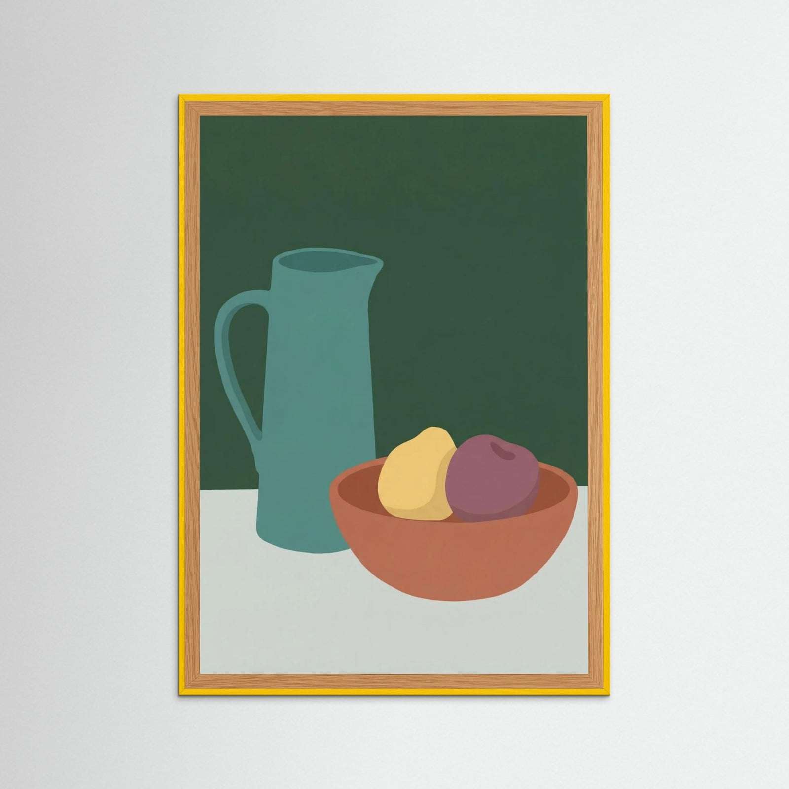 Yellow Wood Vessels and Fruit