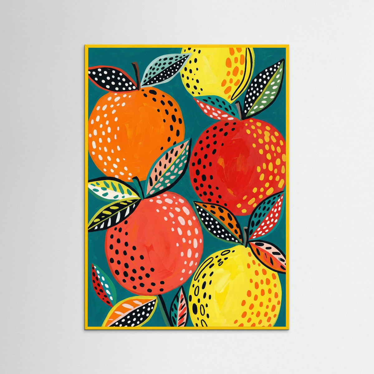 Yellow Wood Vibrant Abstract Bloom