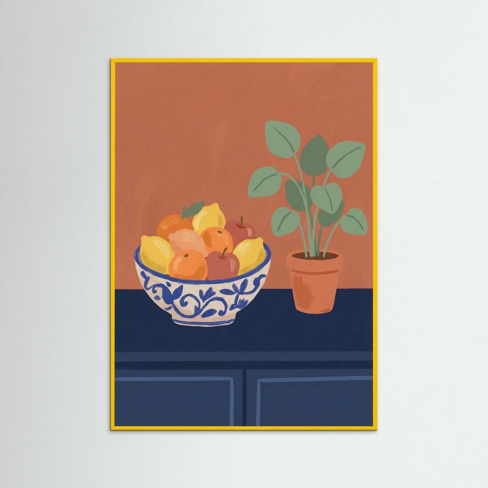 Yellow Wood Vibrant Bloom Still