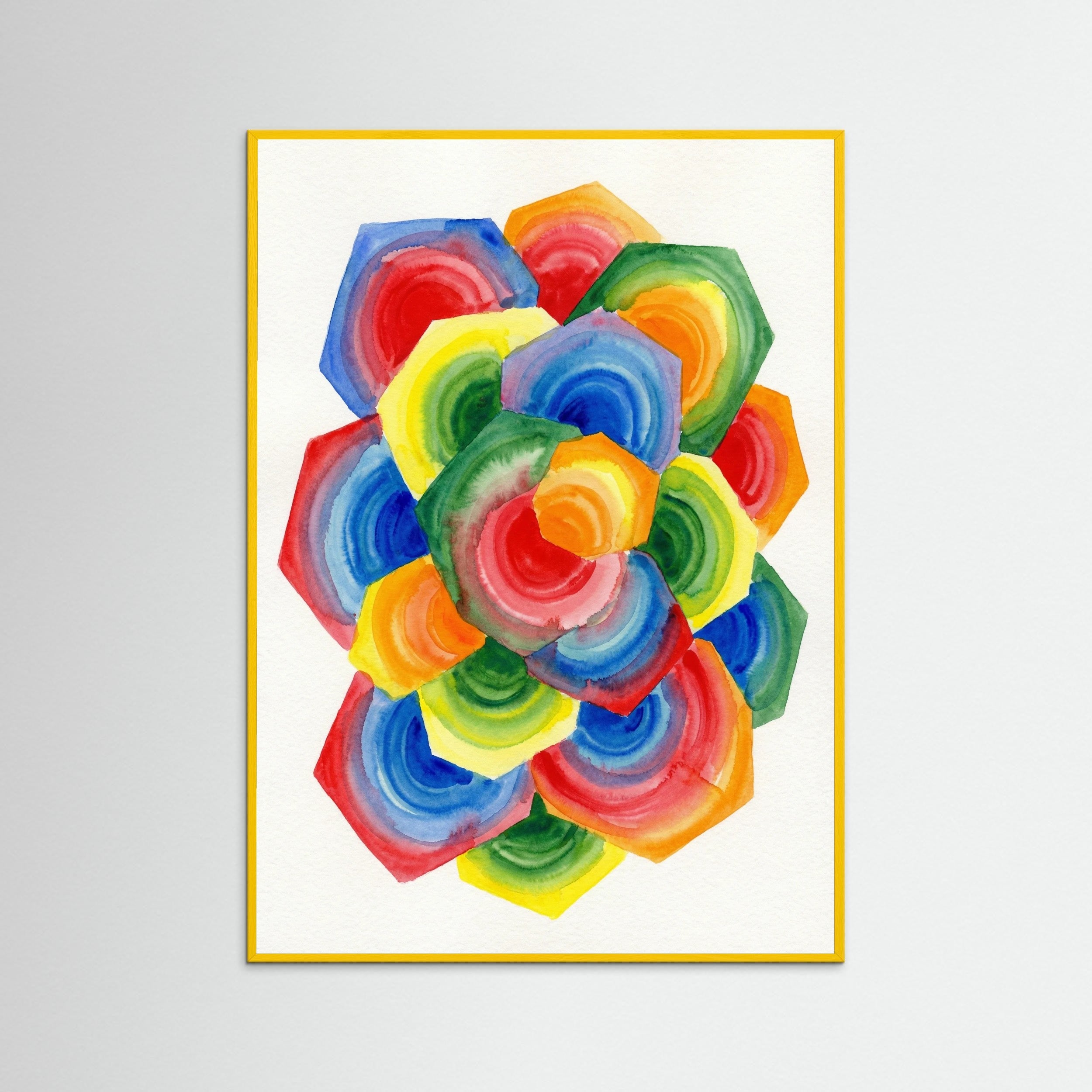 Yellow Wood Vibrant Concentric Harmony