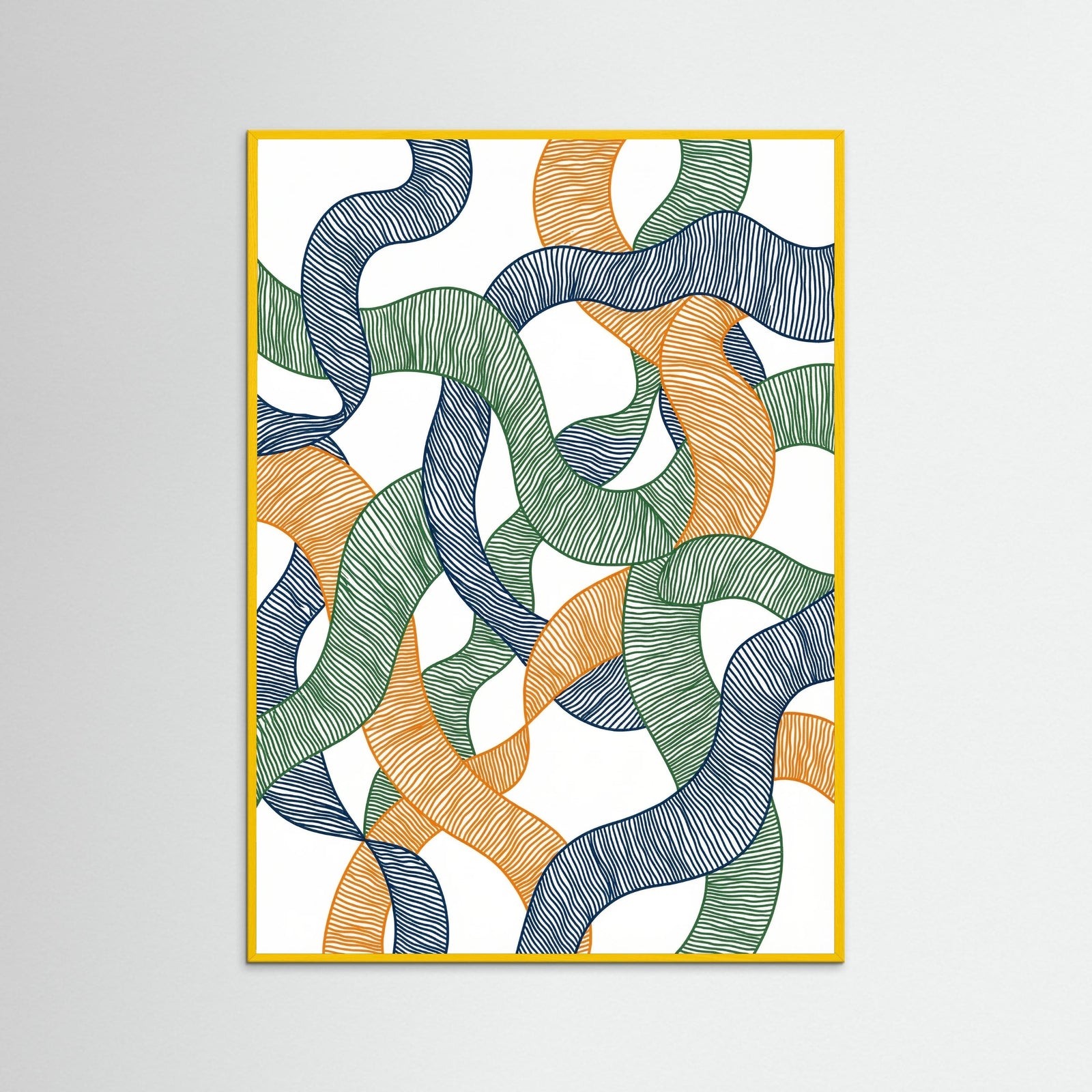 Yellow Wood Vibrant Contours