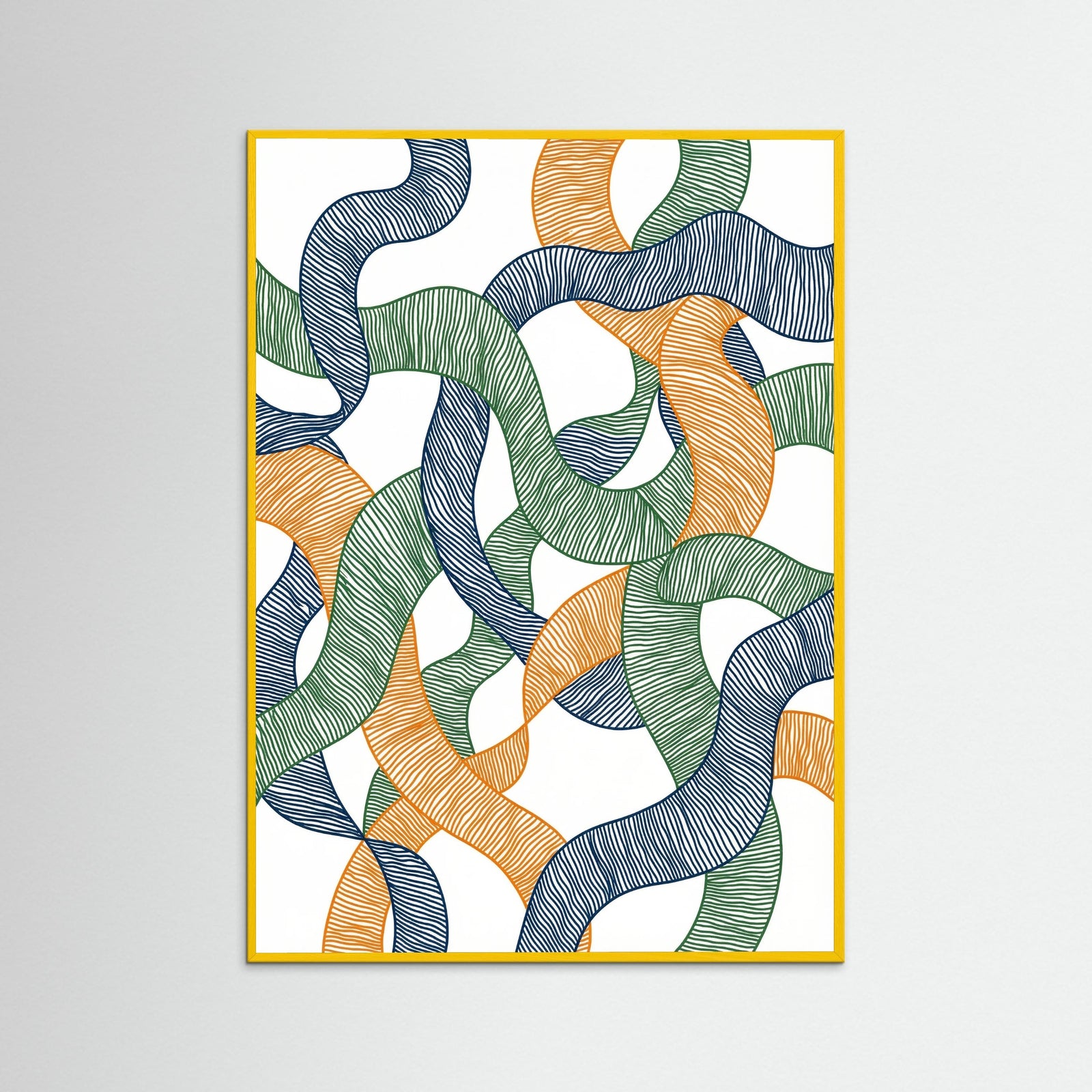 Yellow Wood Vibrant Contours