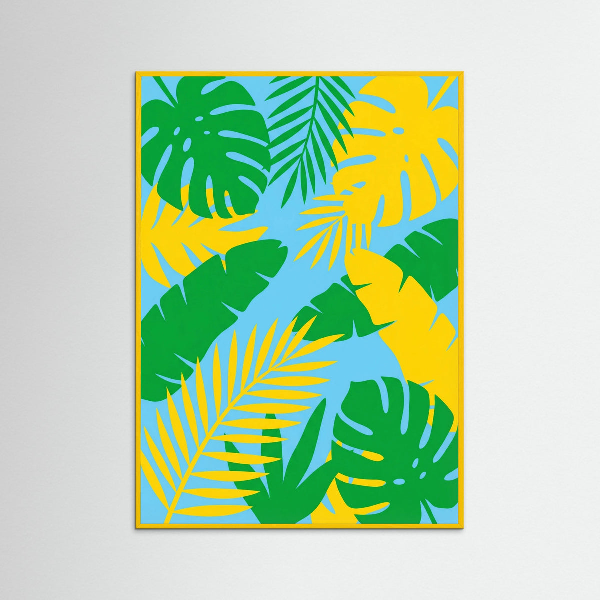 Yellow Wood Vibrant Flora Blue