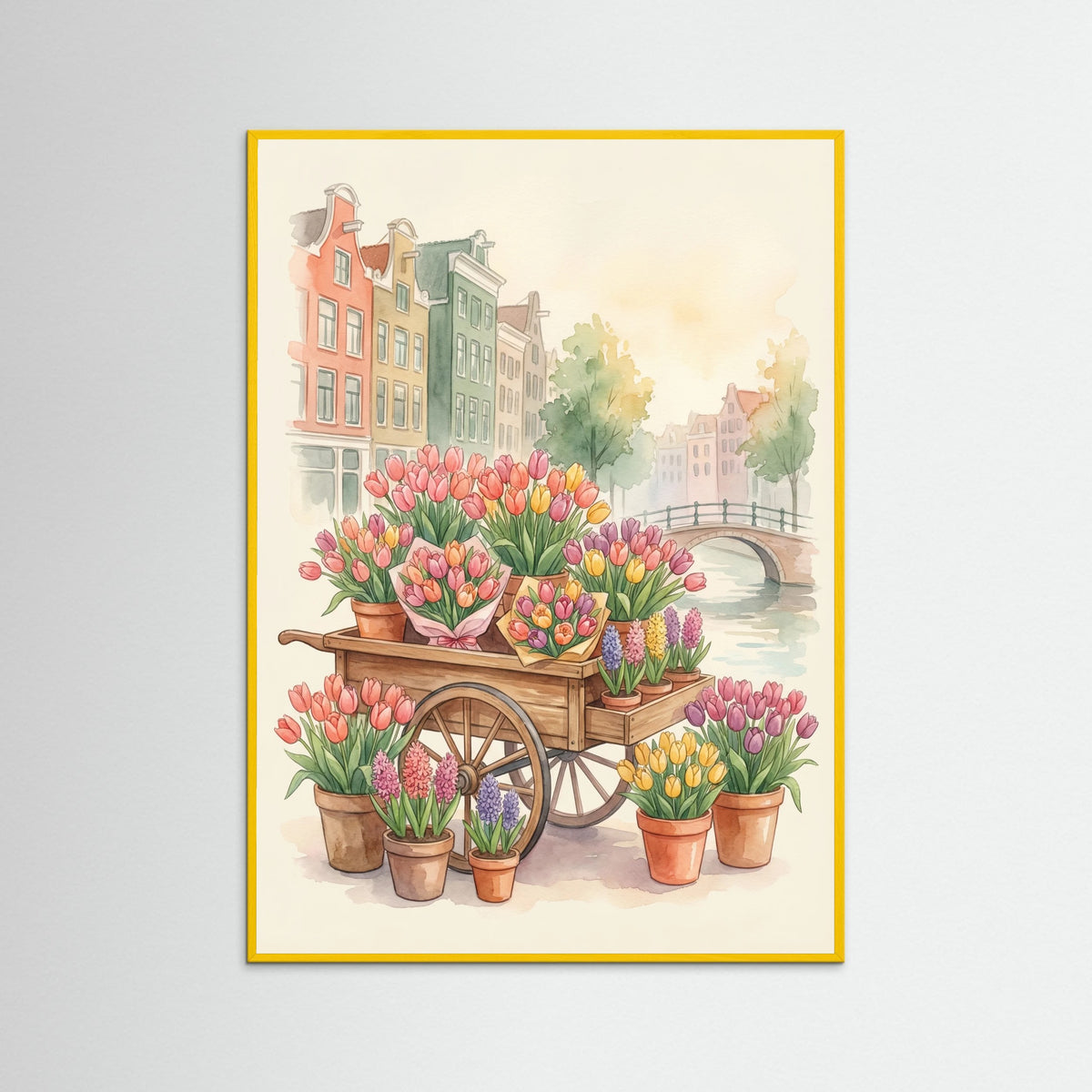 Yellow Wood Vibrant Market Flowers