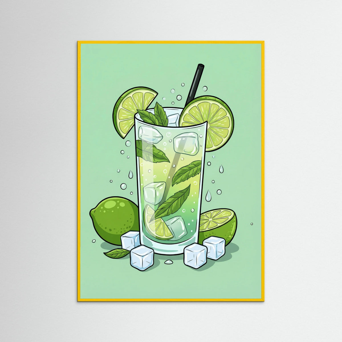 Yellow Wood Vibrant Mojito Art