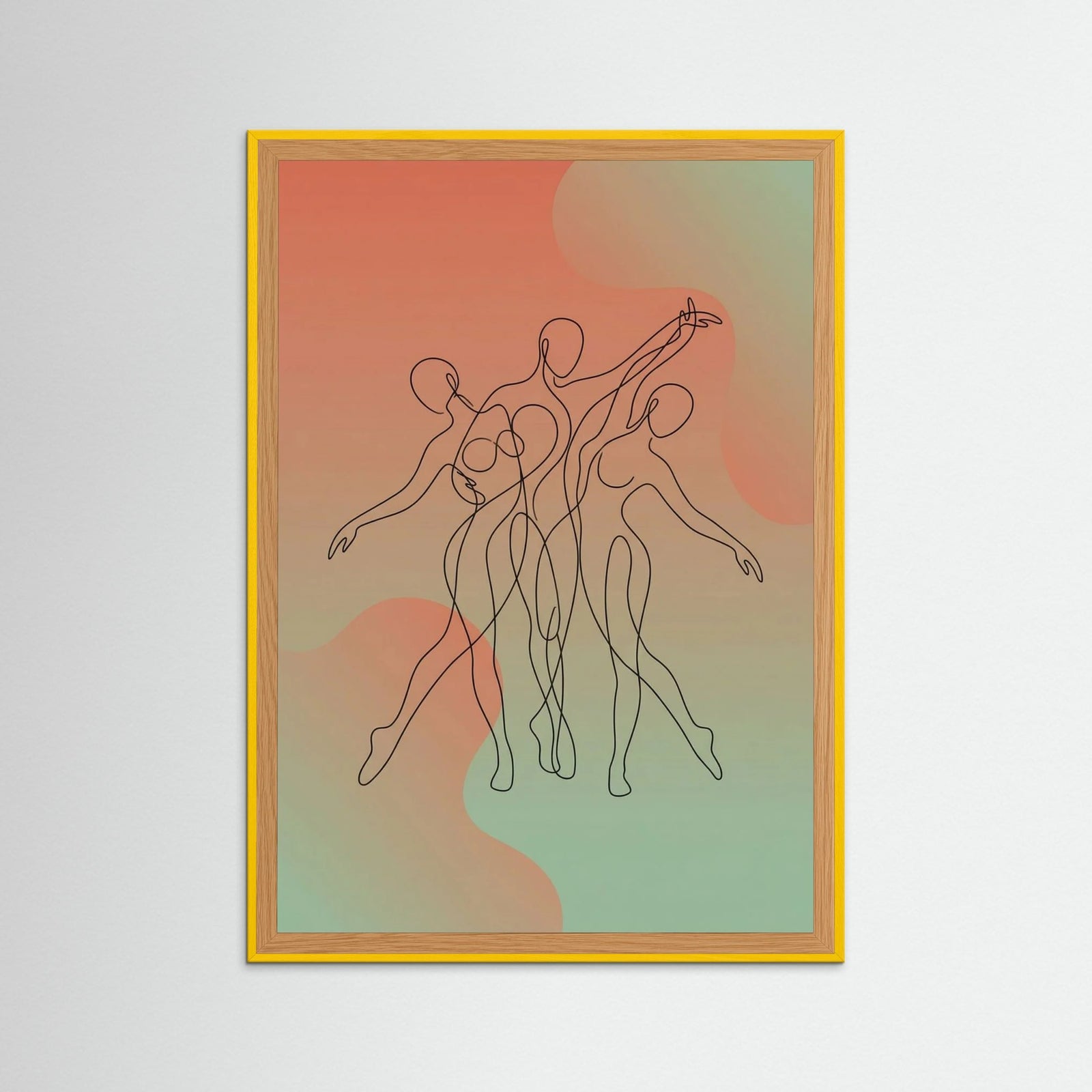 Yellow Wood Vibrant Movement Poster