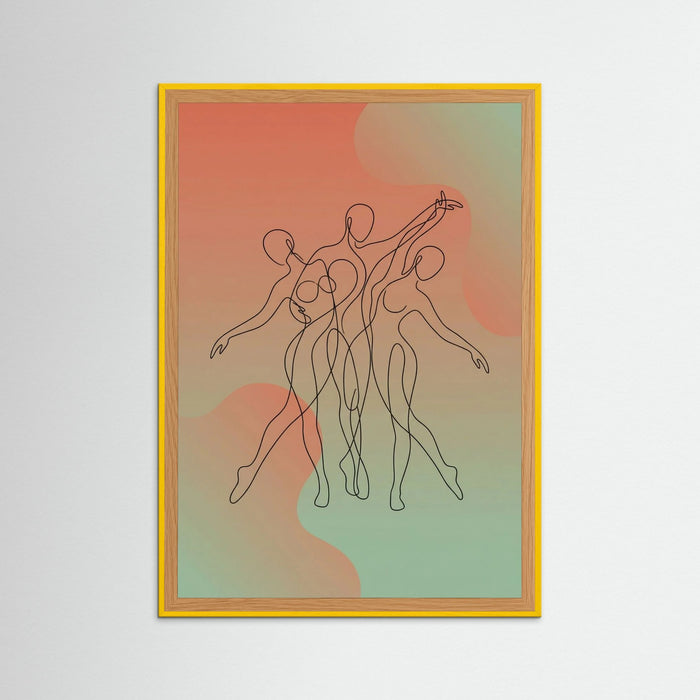 Yellow Wood Vibrant Movement Poster