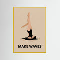 Yellow Wood Vintage Swimmer
