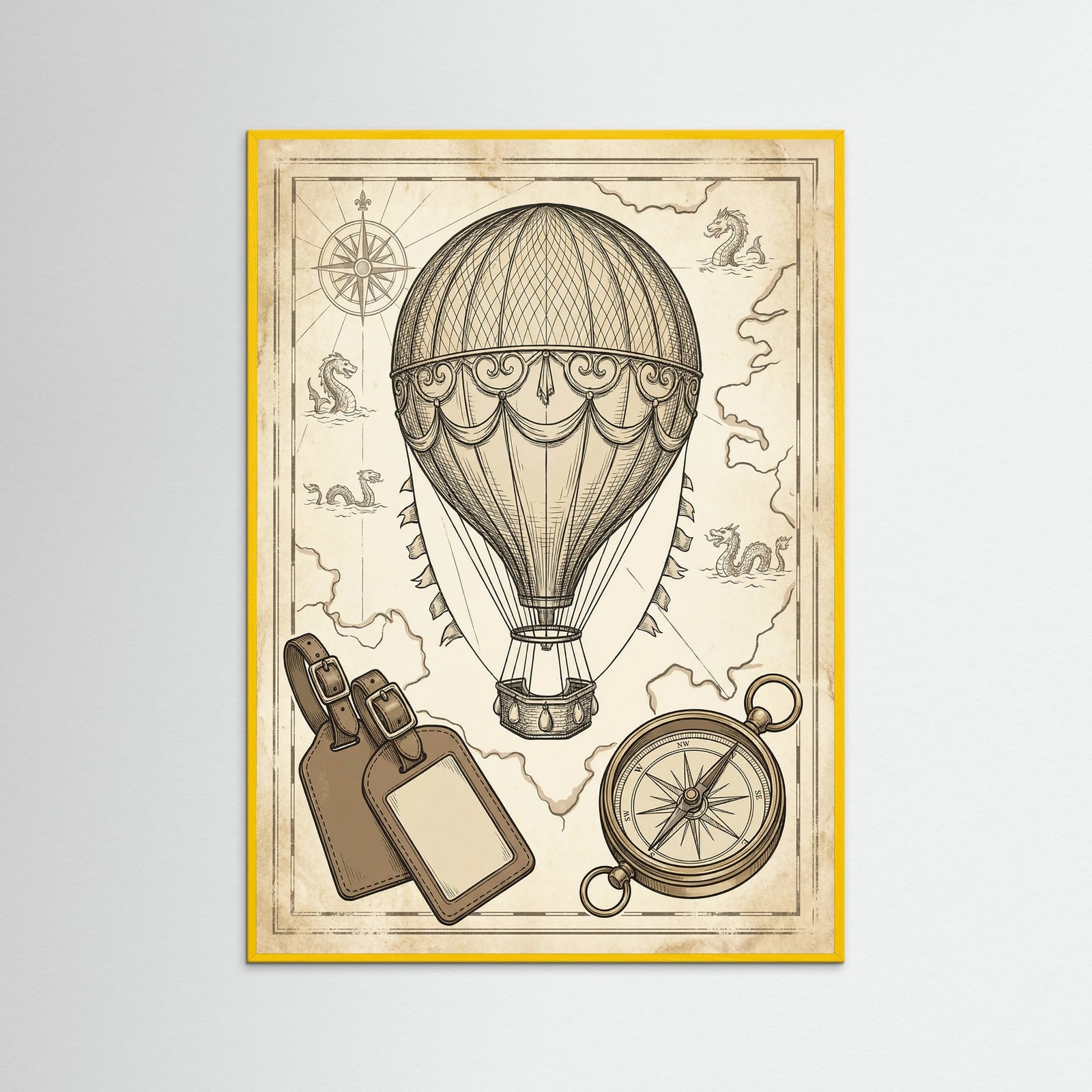 Yellow Wood Vintage Travel Elegance