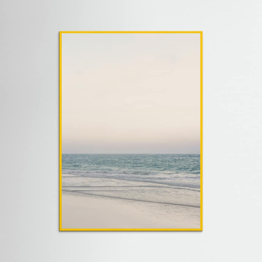 Warm Serene Beach Landscape Clear Sky Poster – plakat og kunsttryk