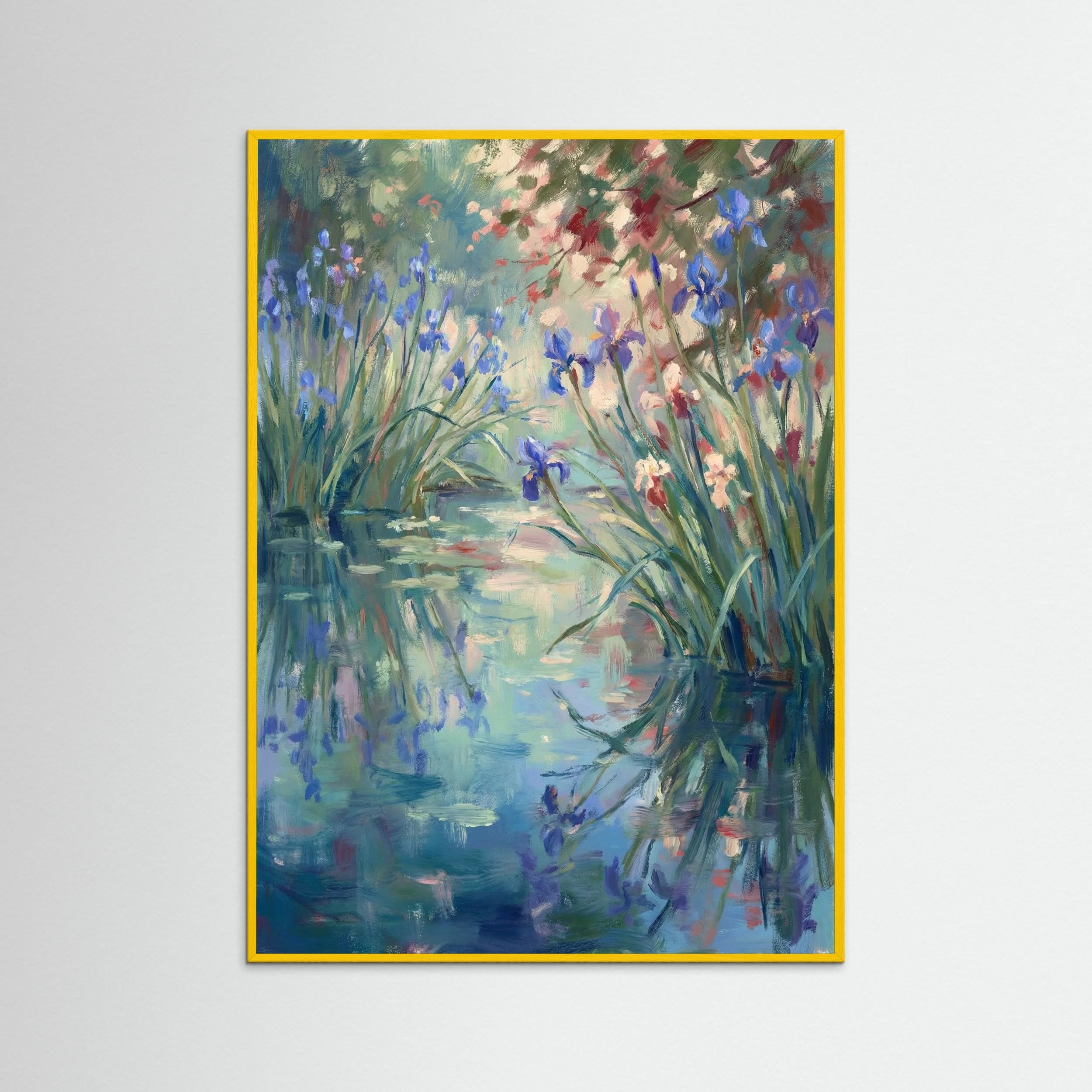 Yellow Wood Water Lily Serenity Blue