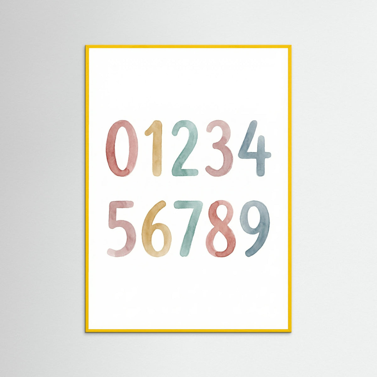 Yellow Wood Watercolor Alphabet