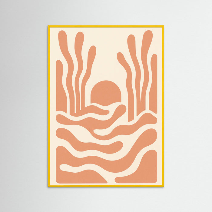 Yellow Wood Wave Embrace