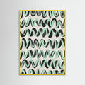 Yellow Wood Wave Motion Rhythm Poster