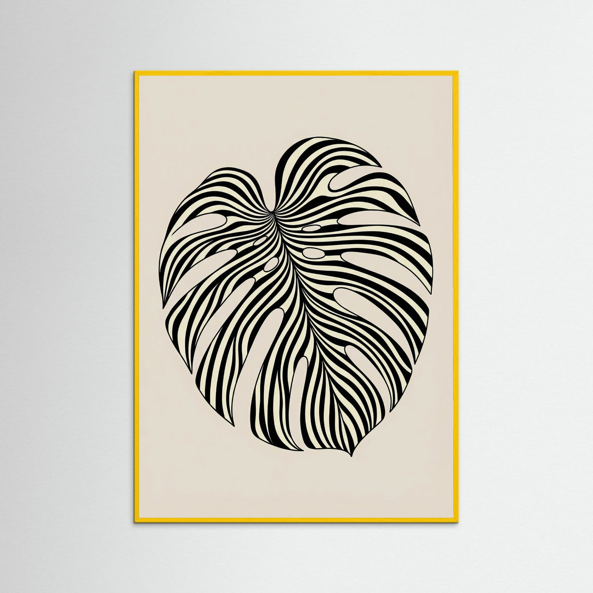 Yellow Wood Wavy Silhouette