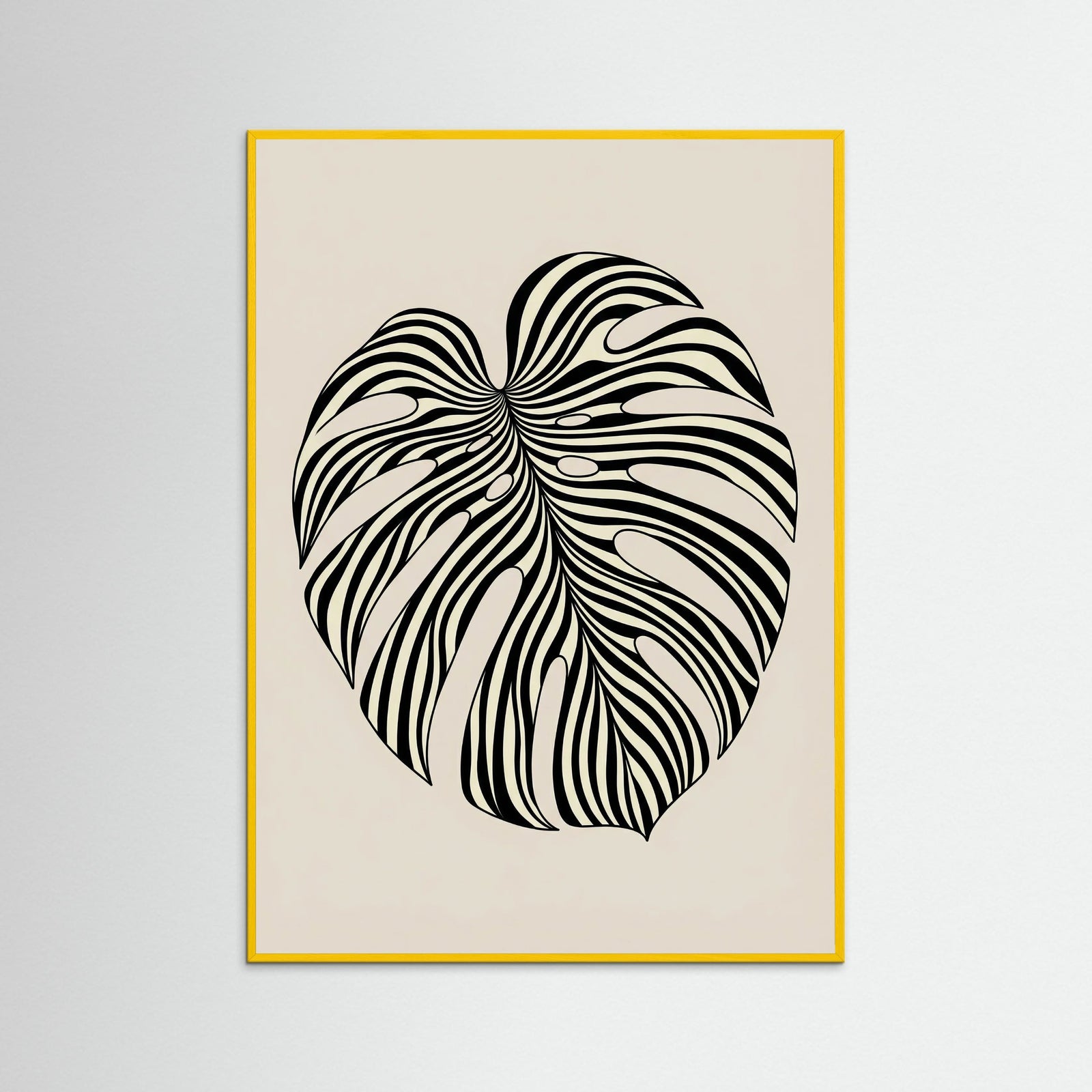 Yellow Wood Wavy Silhouette