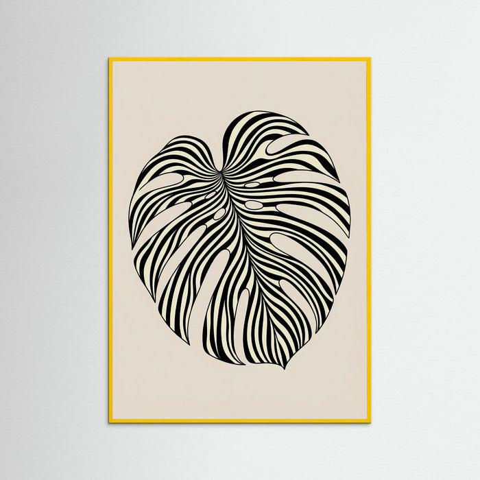 Yellow Wood Wavy Silhouette