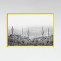 Yellow Wood Western Cactus Poster