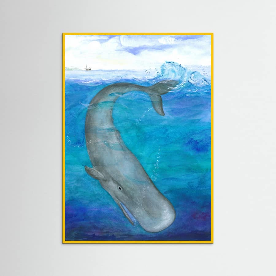 Poster Whale Diving Deep – poster e stampa artistica