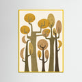 Yellow Wood Whimsical Abstract Tree