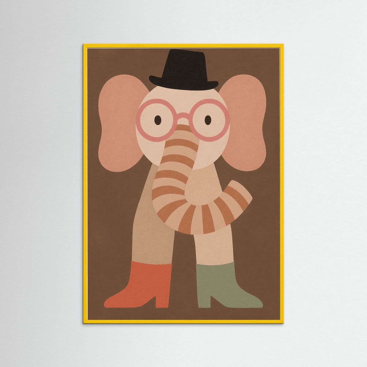 Yellow Wood Whimsical Elephant Style