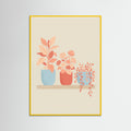 Yellow Wood Whimsical Floral Vase