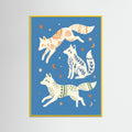 Yellow Wood Whimsical Spirit Horses