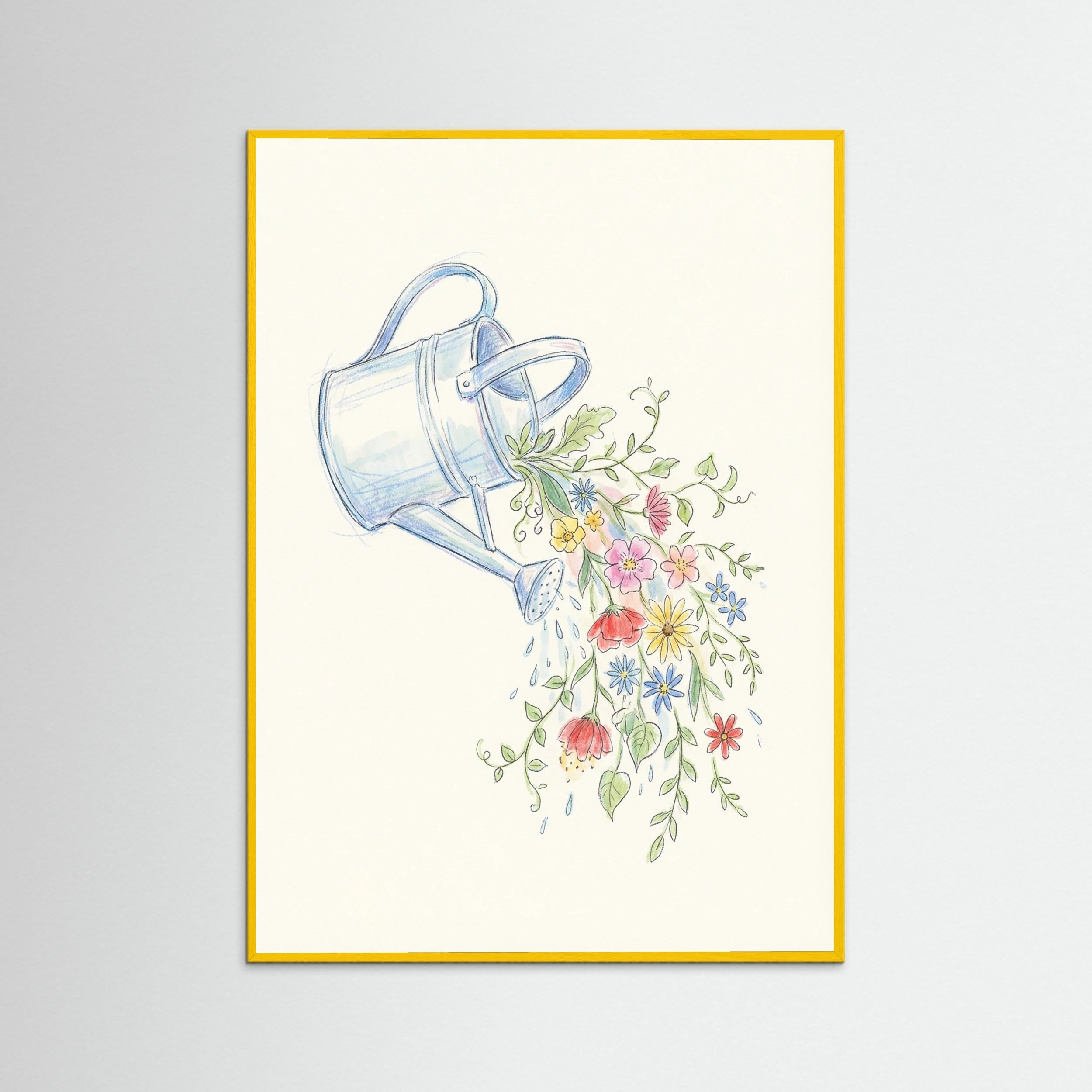 Yellow Wood Wildflower Amphora