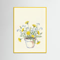 Yellow Wood Wildflower Sketch Vase