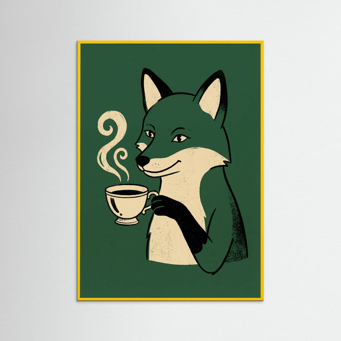 Yellow Wood Wine OClock Cat