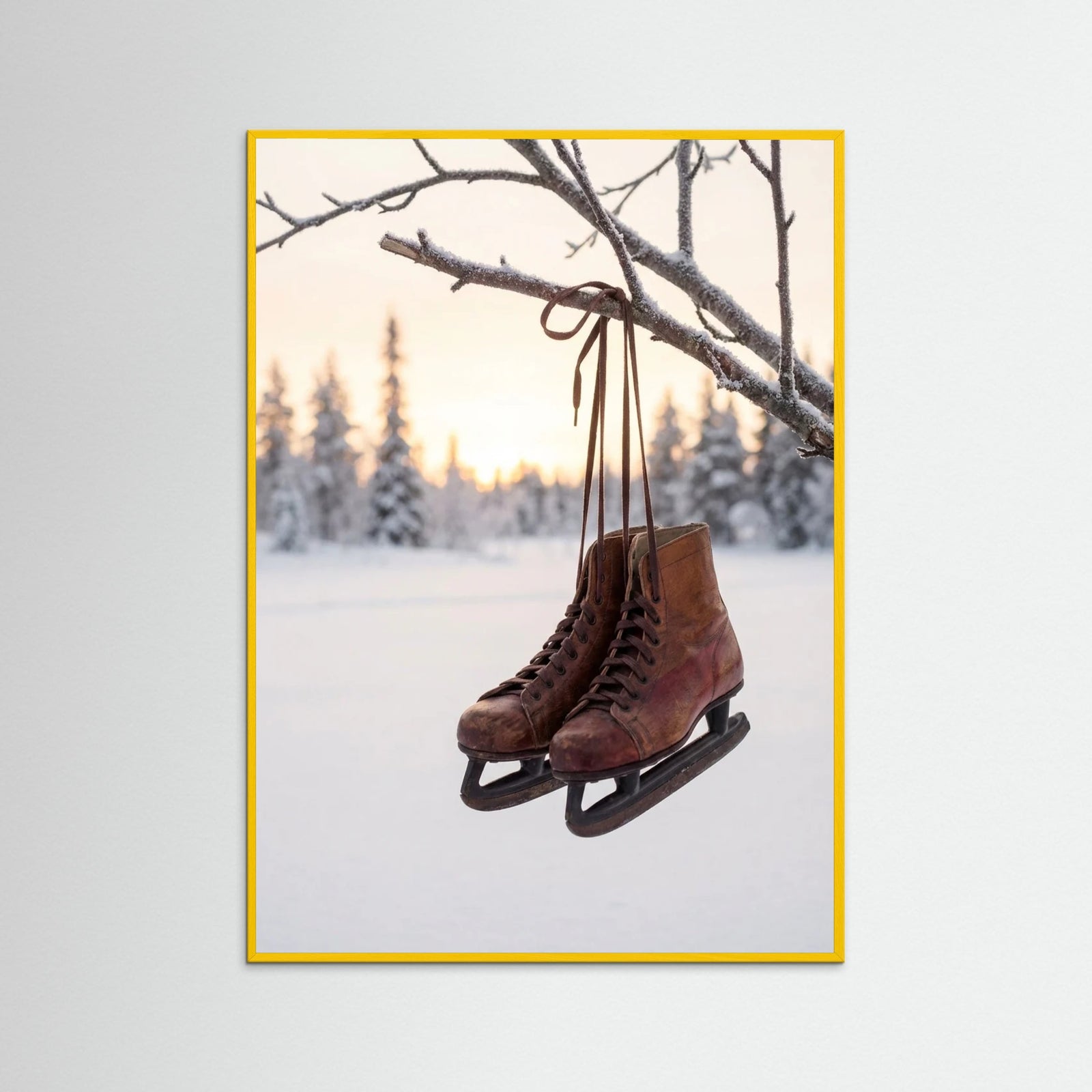 Yellow Wood Winter Sled Serenity