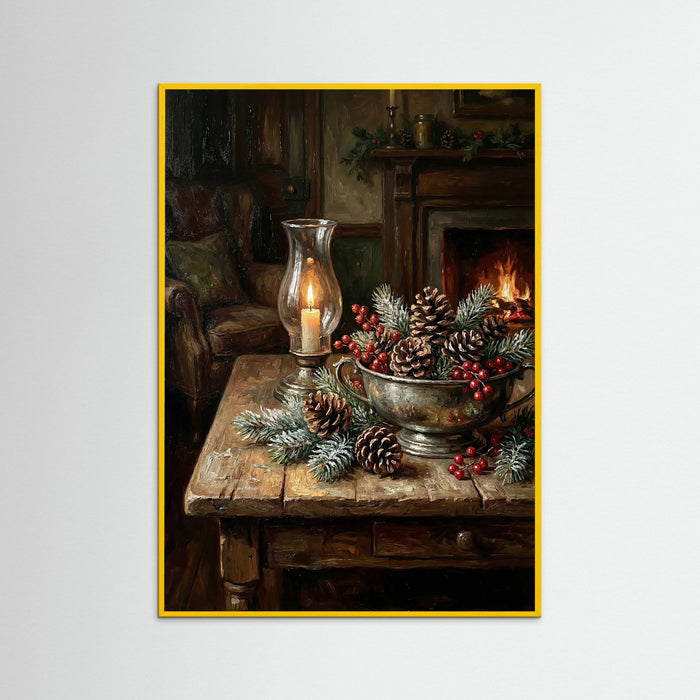 Yellow Wood Winter Window Glow
