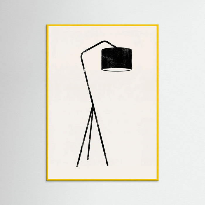 Yellow Wood Wishbone Silhouette