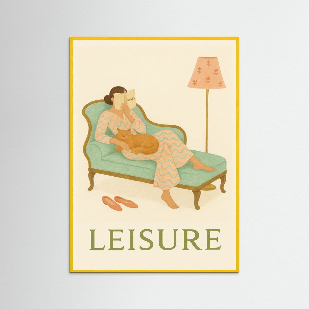 Yellow Wood Woman Reading