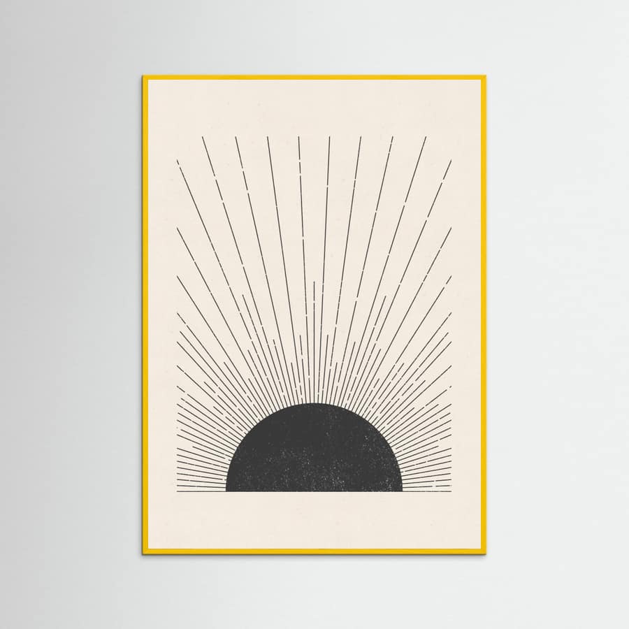 Poster Woodblock The sun Illustration – poster e stampa artistica