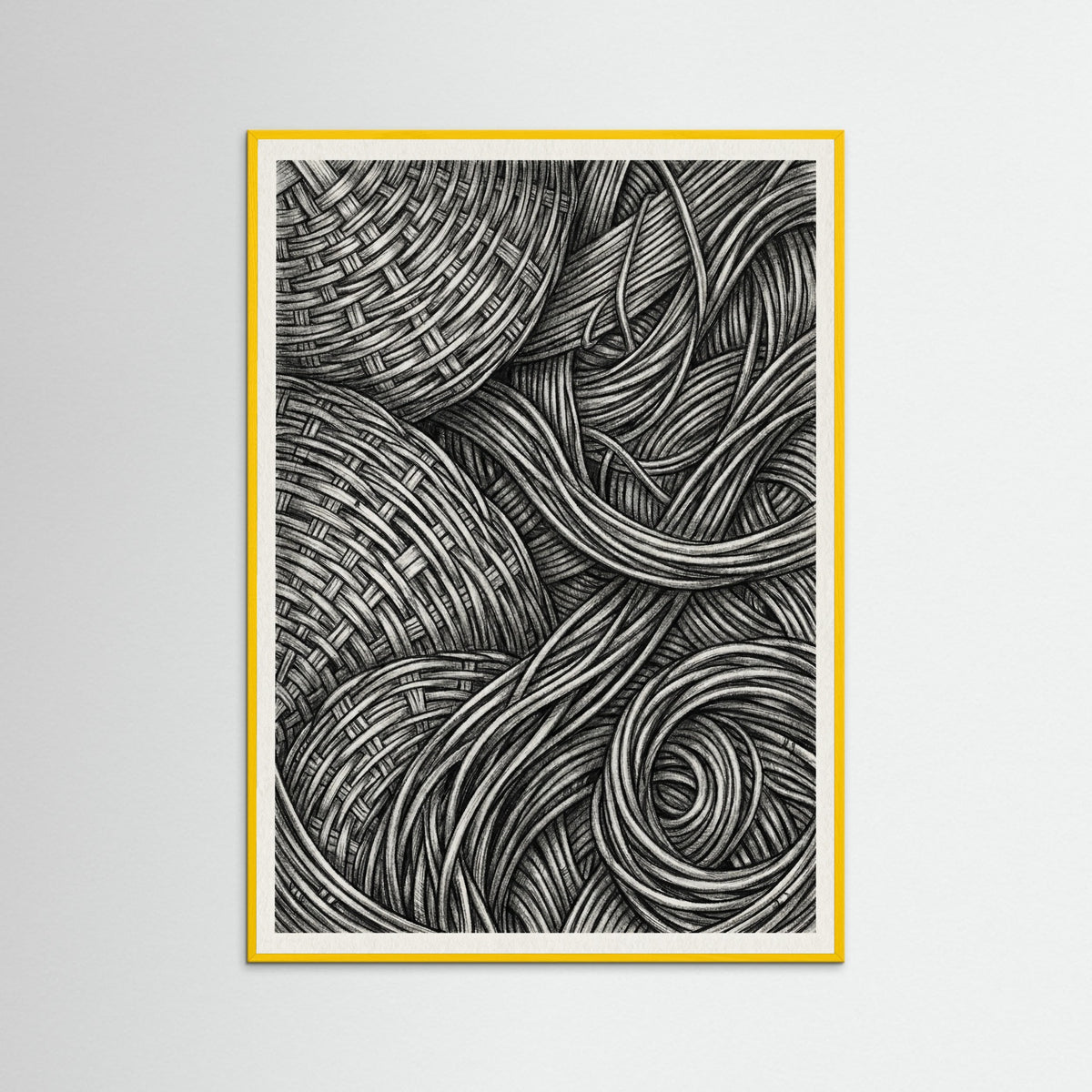 Yellow Wood Woven Folds