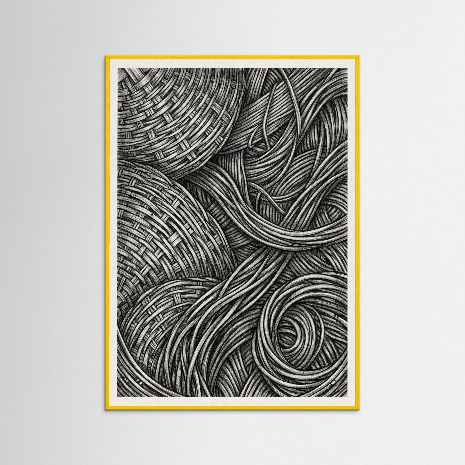 Yellow Wood Woven Folds