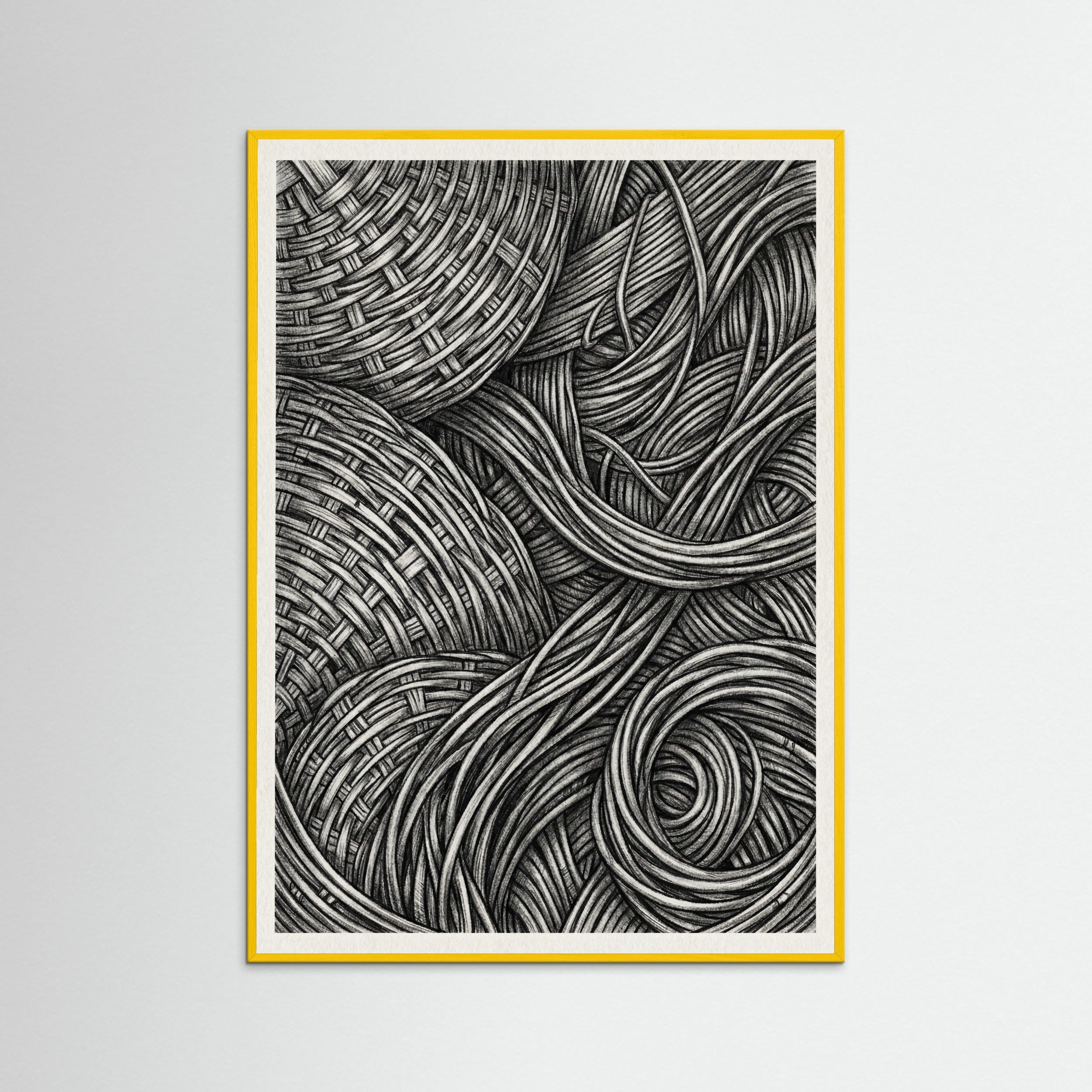 Yellow Wood Woven Folds