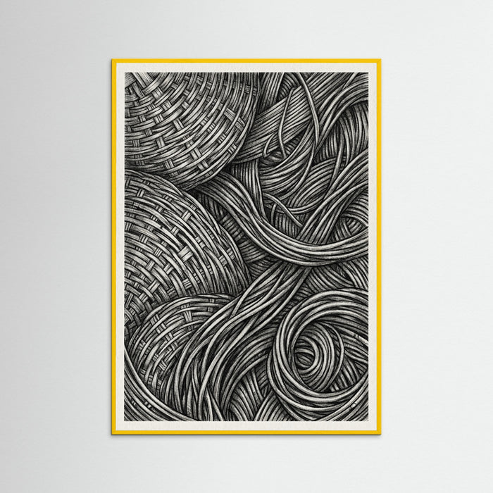 Yellow Wood Woven Folds