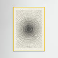 Yellow Wood Woven Grid Study
