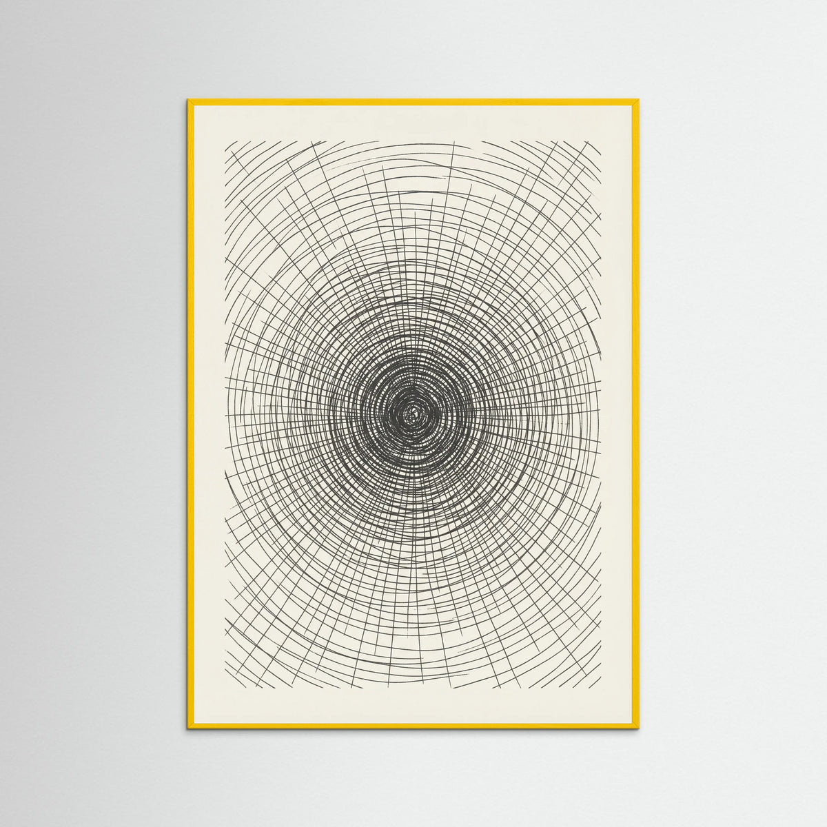Yellow Wood Woven Grid Study