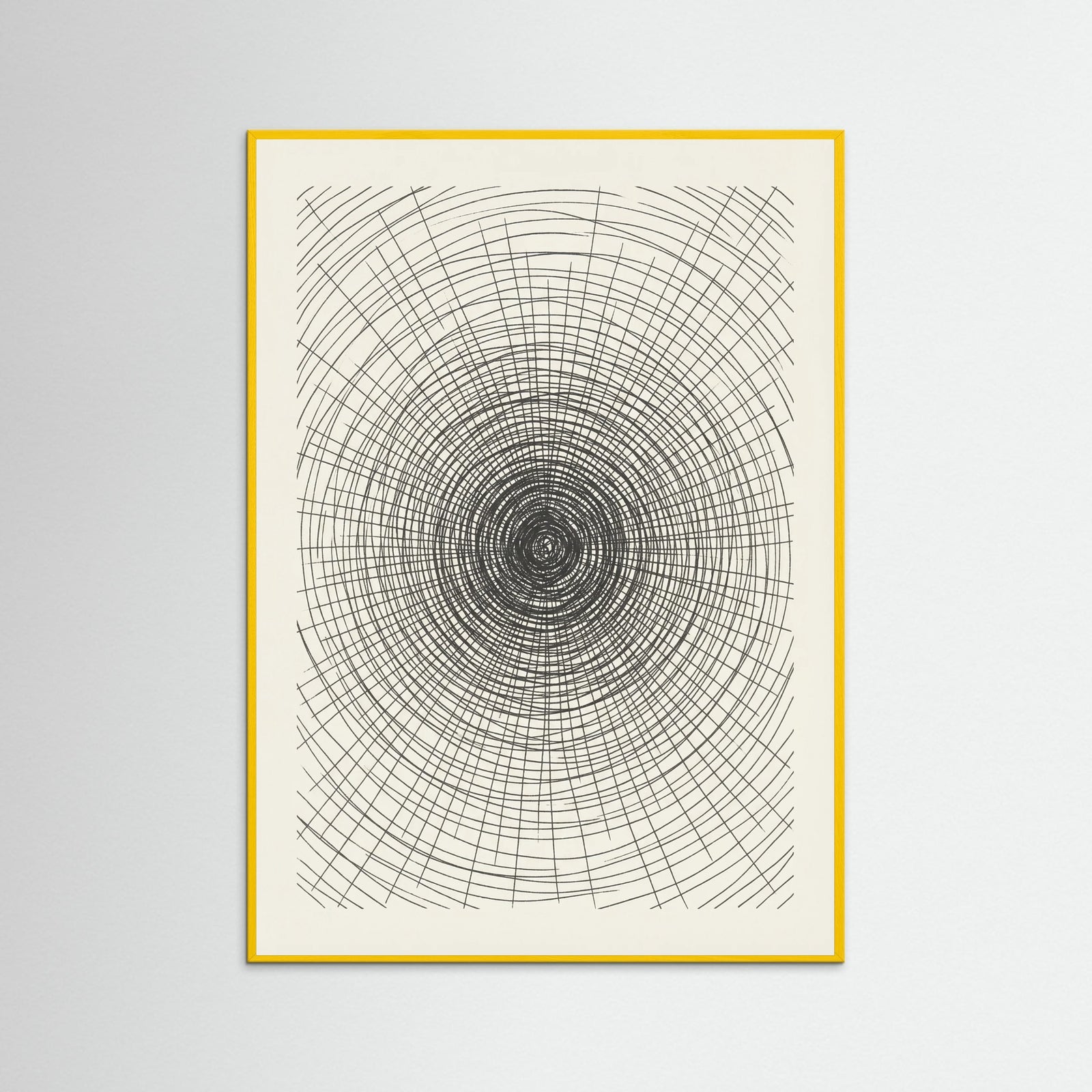 Yellow Wood Woven Grid Study