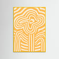 Yellow Wood Yellow Striped Flower Poster
